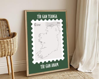 Tír gan Teanga Irish Saying Art Print (Download digitale)