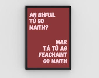 Irish Language Art Print: An bhfuil tú go maith? (Digital Download)
