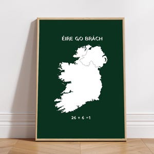 Éire go brách - Irlanda para siempre Irlanda Unida Impresión de pared--- [Cartel de arte irlandés - Dicho irlandés - Cartel en idioma irlandés - Como Gaeilge]