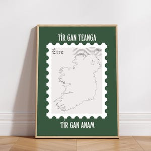 Tír gan teaga, tír gan Anam Irish Print ---- [Irisches Kunst-Poster - Irisches Sprichwort - Sprachposter - als Gaeilge]