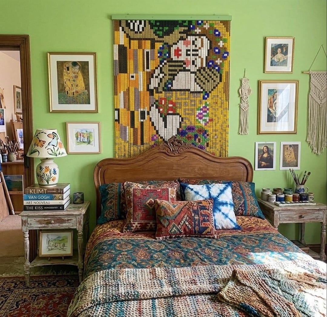 Klimt Inspired Beaded Curtain – 