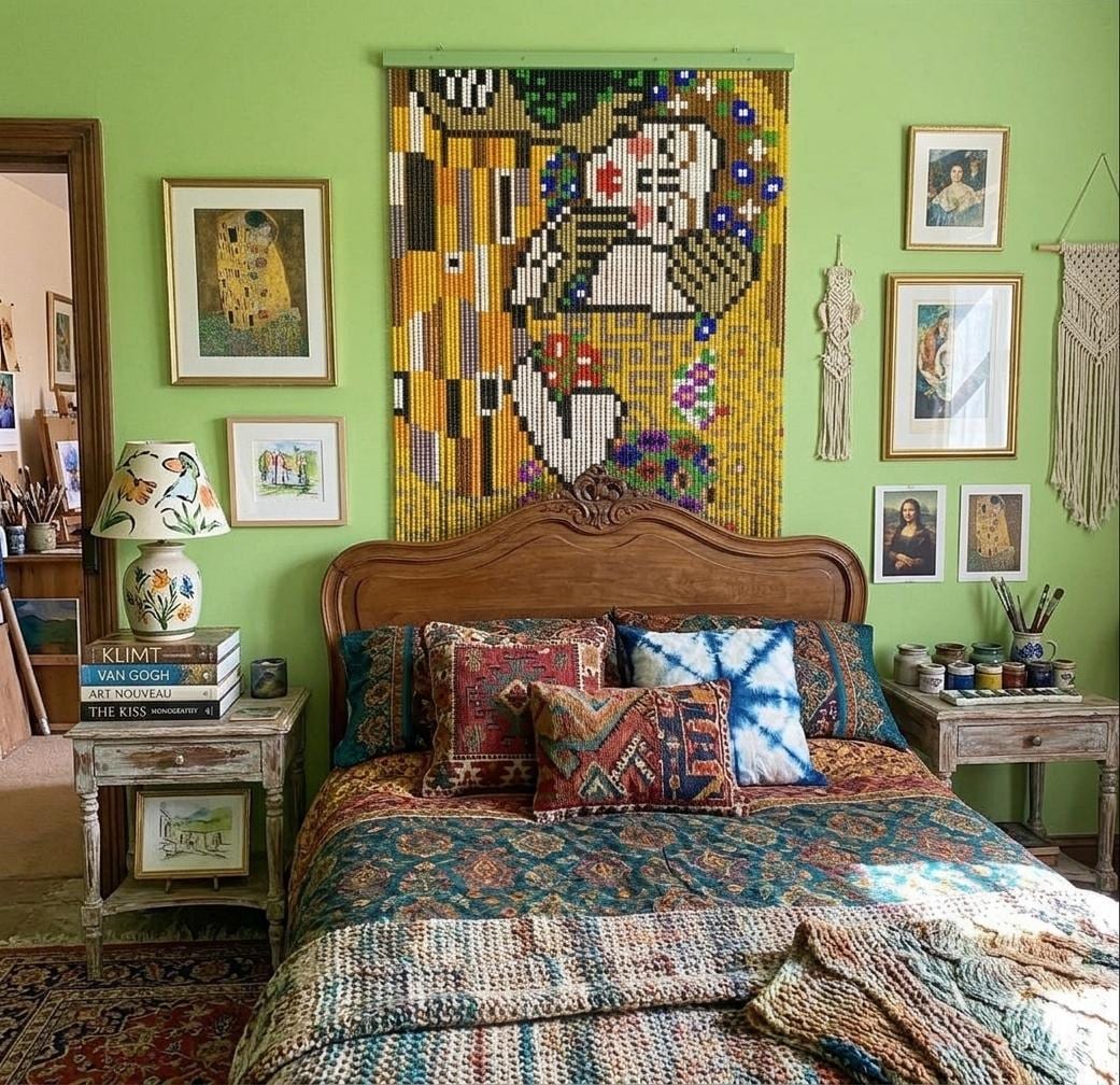 Klimt Inspired Beaded Curtain – 