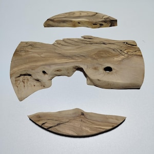 Olive Wood Pieces,Natural Olive Wood,Olive Wood for DIY,Round Live Edge Wood,Olive Wood Pieces Perfect For DIY Epoxy Resin Artwork, set of 3