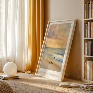 Überall, Alles – Ölgemälde Stil Poster Musik Zitat | Digitaler Download A3 (11.7x42 cm)