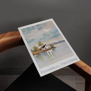 Überall, Alles – Ölgemälde Stil Poster Musik Zitat | Digitaler Download A3 (11.7x42 cm)