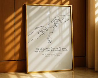 Minimalistischer lyrischer Kunstdruck – Indie Musik, The Divide (11x14 Digital Download