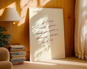 Strawberry Wine Lyric Print: Indie Folk Typografie Poster (Digitaler Download 50 x 70 cm)