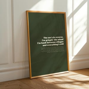 Lámina artística lírica de Moody Folk: Decoración inspirada en viajes por carretera (descarga digital, 5 tamaños)