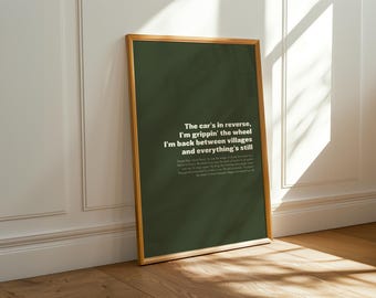 Moody Folk Lyric Art Print: Road Trip Inspired Decor (Digital Download, 5 Sizes)