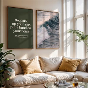 "You're don't go far"" Digitaldruck - Inspirierender Song Lyric Wandkunst Poster Download, Motivationszitat zum ausdrucken für Zuhause oder im Büro."