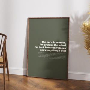 The View Between Villages Minimalist Digital Print Download Poster 11.7x16.5 inches