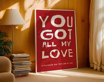 Romantische Lyrik Print: Indie Musik Inspirierte Wand Kunst (Digitaler Download)