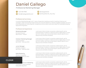 Professional CV Template | Canva Editable Resume Template | Modern Digital Download | Customizable Resume for Job Seekers | Instant Access