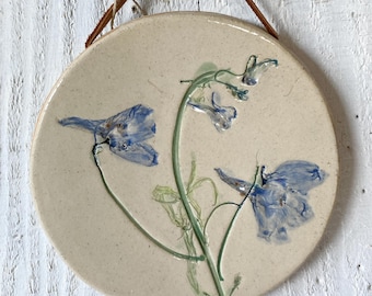 Botanical ceramic wall hanging