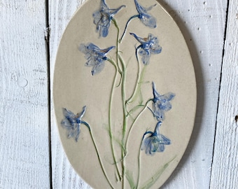 Botanical ceramic wall hanging