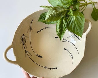 Large  Serving Bowl with Handles
