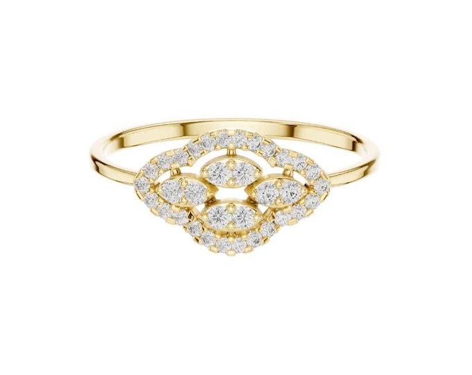 Elegant Round Moissanite Paw Print Ring Crystal Pet Lover Jewelry Luxury Dog or Cat Memorial Ring Sparkly Animal Ring Gift for Pet Moms