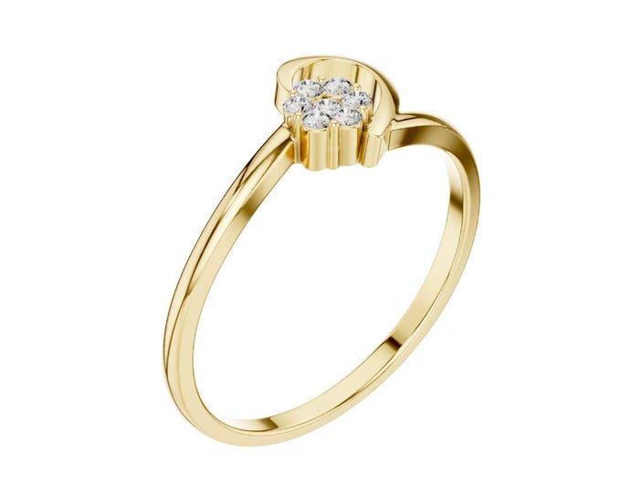 Brilliant Round Moisaanite Solitaire Engagement Ring Perfect Diamond Ring Classic Gold Proposal Ring Dainty Promise Ring Minimalist Jewelry