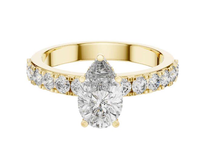 Luxury Emerald Cut Anniversary Moissanite Diamond Band Ring Solitaire with Round Side Stones Art Deco Style Elegant Proposal Ring for Her