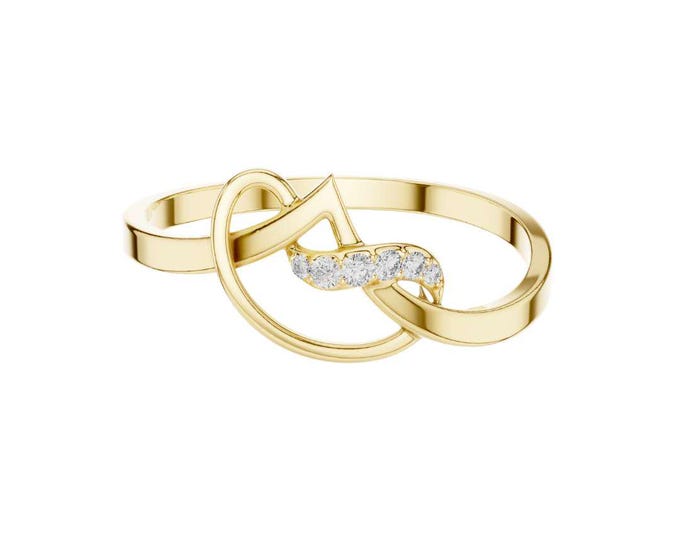 Round Moissanite Infinity Knot Ring with Cubic Zirconia Dainty Promise Ring Symbol of Eternal Love Adjustable Multi Plated Band For Her