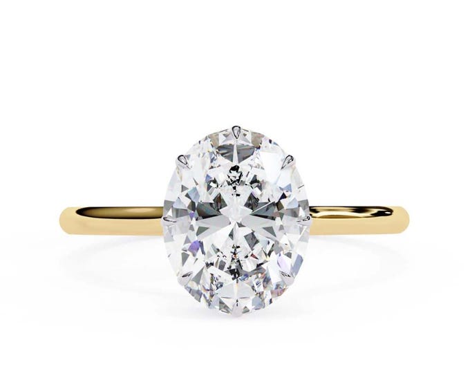 1.95 TCW Oval Cut Diamond Solitaire Ring Minimalist Classic Bridal Ring Elegant Fine Wedding Jewelry Timeless Anniversary Gift for Women