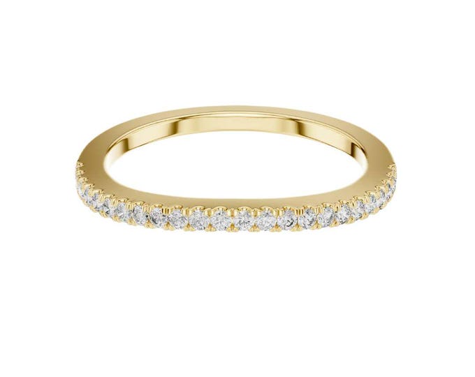 Dainty Moissanite Eternity Band: Sterling Silver Stacking Ring