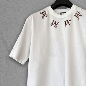 Palm Angels Palm and Letters Print White T-shirt Size 2XL