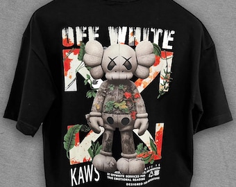 Off-White Kawsプリント Tシャツ ブラック Off-White Kawsプリント Tシャツ ブラック Off-White X Kaws T Shirt