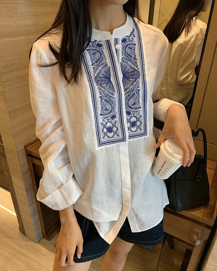 Blusa Dorada Mujer Blusa Artesanal Yucateca Bordada Modelo Aurora