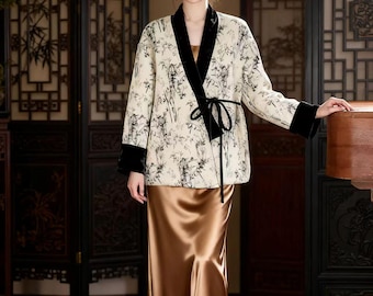 Elegantes Tang Anzug Hemd-Frühling Sommer Orientalische Seidenhemd-Elegant Tang Stil Bluse für Sie -Asian Style Geschenk