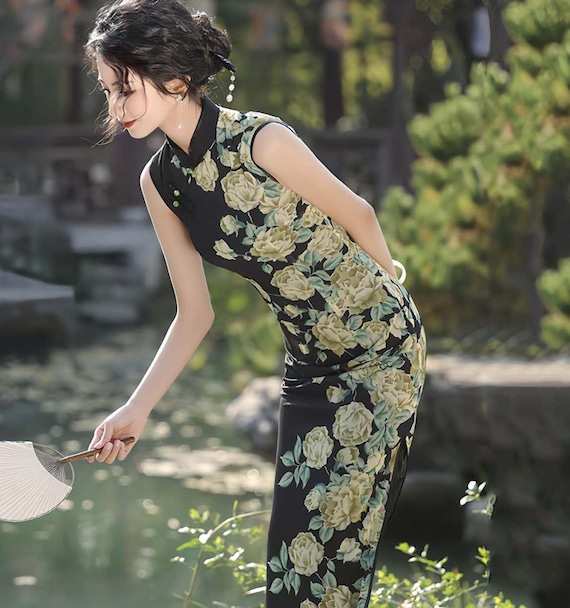 green emerald velvet dress Amazon.com: Chinese Dress