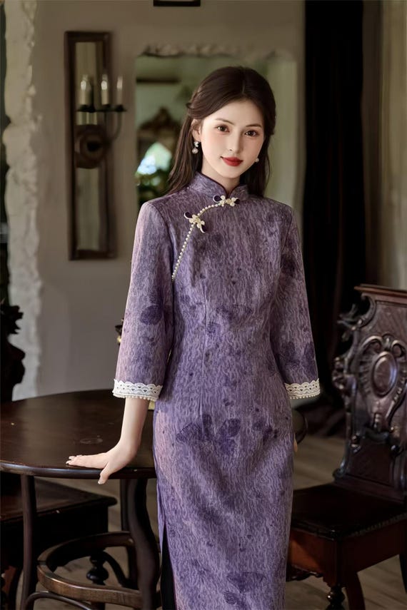 purple chinese wedding dress S3960L New Chinese-style Engagement Banquet Southeast Asian Style Long Train Evening Dress High-end Wedding Gown| Alibaba.com