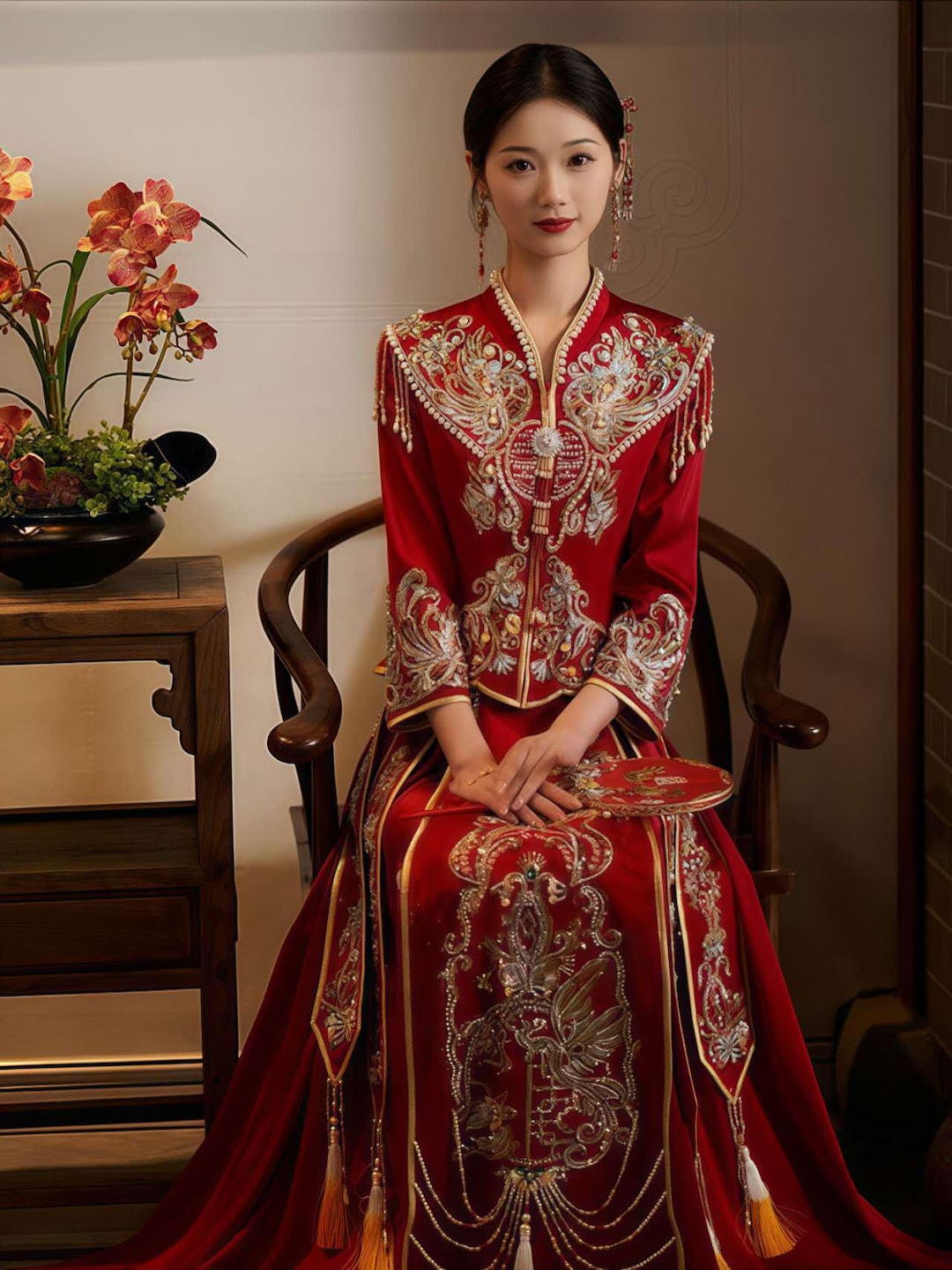 ガウンコート Vintage Embroidered satin china gown il_1080xN.7084171391_fhgc.jpg