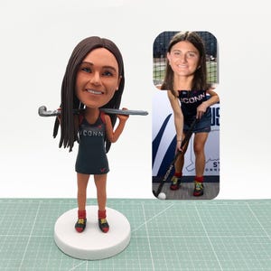 Custom Sorts Bobbleheads, Custom Hockey Bobblehead, Gifts For Hockey Fans, Gifts For Female Sports Fan, Unique Gifts For Hockey Lovers