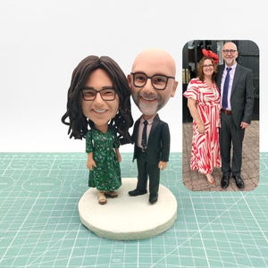 Custom Couple Bobbleheads, Wedding Anniversary Gifts for Parents, Personalized Wedding Gifts For Couple, Unique Christmas Gifts For Couples