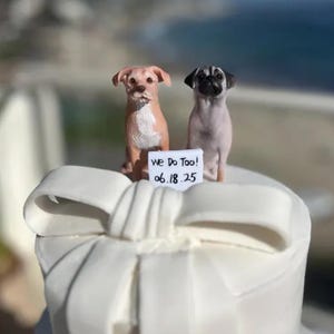 Personalized custom dog wedding cake, dog wedding  CakeTopper, cat statues, dog figurines, Pet Birthday Decoration,  Christmas gifts