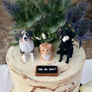 Personalised Pet Dog Statue, Wedding Cake Topper, Pet Birthday Anniversary Gift, Pet Cake Topper, Dog Birthday Gift, Gift for Dog Lovers