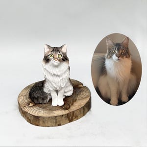 Custom Cat Wedding Cake Topper, Personalized Cat Statue, Wedding Cake Topper, Pet Birthday, 3D Dog Statue, Dog Statue, Pet Birthday