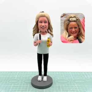 Custom barber bobbleheads , statues made from your photos, personalized clay figures, hair stylist gifts, hairdresser gifts, bobbleheads
