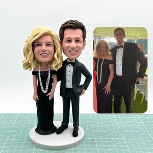 Custom Anniversary Couple Bobblehead , Personalized Lover Statues, Personalized Couples Figurines For Wedding Personalized Couple Bobblehead
