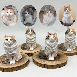Custom Cat Wedding Cake Toppers,Custom Pet Birthday Cake Toppers,Cat Cake Toppers,Pet Statues,Cute small cat figurines,Adorable cat figurine