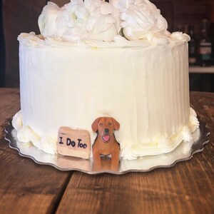 Personalized Custom Dog Wedding Cake Topper, Dog Figurines,Dog Cake Topper,Dog caketopper Miniature,Dog Lover&#39;s Anniversary,Dog birthday