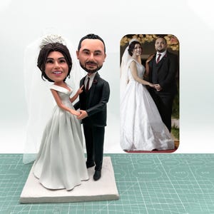 Custom Anniversary Couple Bobblehead , Personalized Lover Statues, Personalized Couples Figurines For Wedding Personalized Couple Bobblehead