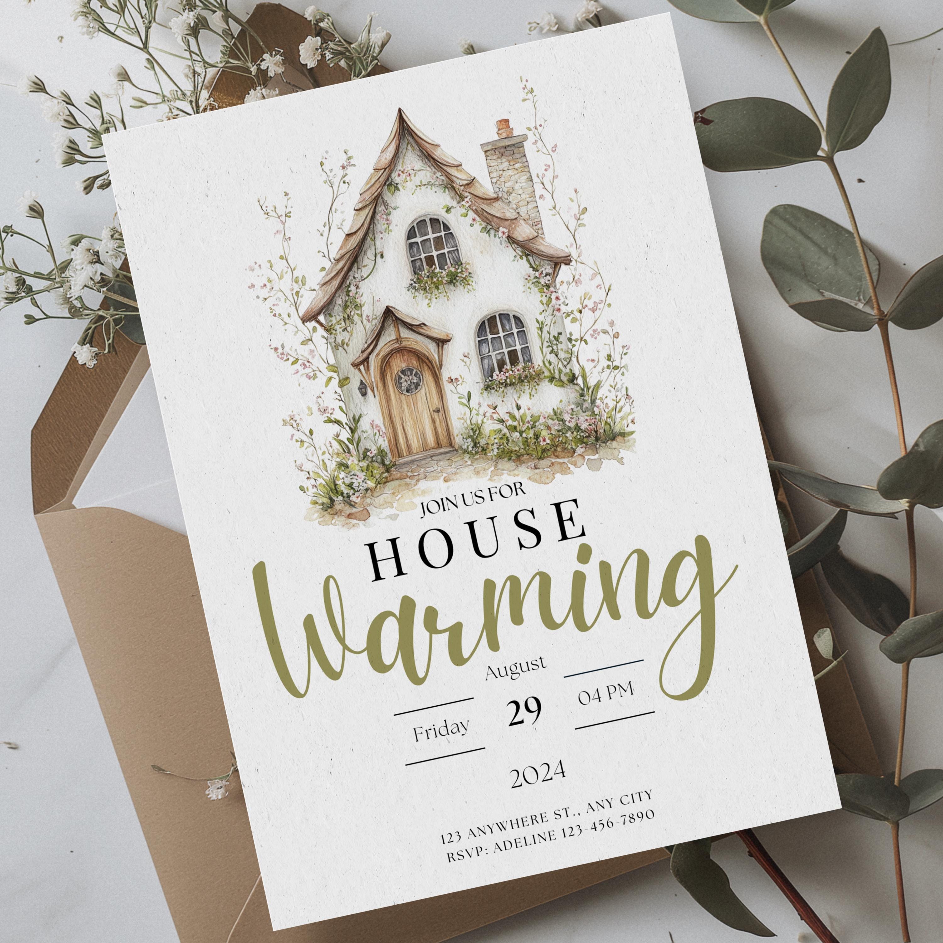 Editable Housewarming Invitation Canva Template • Rustic New Home Party ...