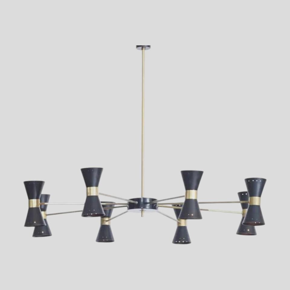 ミッドセンチュリーモダン スプートニクシャンデリア：イタリア製