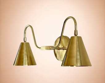 Mid Century Sputnik Style Handcrafted Italian Chrome Finish, Dual Cone Shades Fixture.
