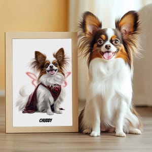 Digital Dog Art Personalized Pet Hero Portrait Customized Cartoon Style Superhero Drawing Comic Pet Art Wall Decor Special Gift For Pet Mom