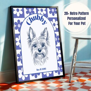 Haustier Linie Zeichnung Benutzerdefinierte Hund Funky Poster Haustier Personalisierte Haustier Kunstdruck Wunderliche Haustier Zeichnung vom Foto Hundeportrait Benutzerdefinierte Haustier Mama Geschenk