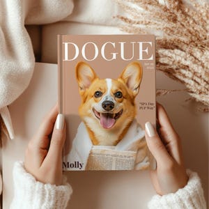 Custom Pet Hardcover Journal Personalized Dog Photo Notebook Stylish Pet Art Personalized Journal Pet Magazine Cover Notebook Pet Lover Gift