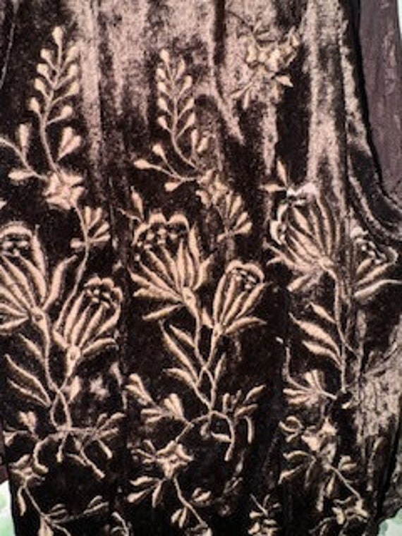 Vintage April Cornell Embroidered Velvet Vest - S… - image 2